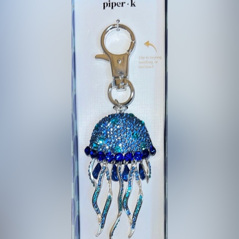 Piper K Blue Jellyfish Keychain